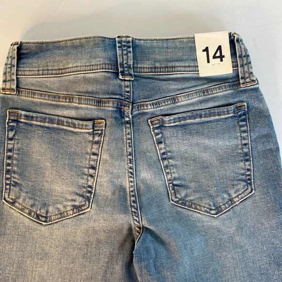 Gap Kids 70’s Flare Leg High Rise Distressed Jeans - Size 14 - Picture 10 of 17